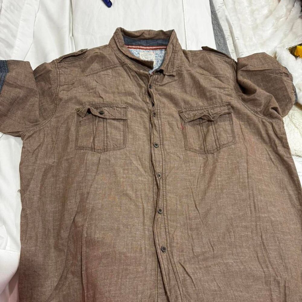 Sean-john Men's Cream and Tan Shirt - Picture 8 of 8